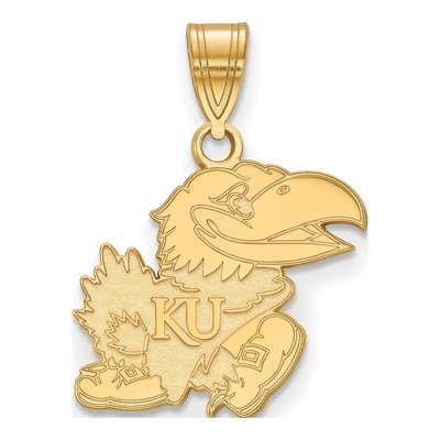 University of Kansas 10K Yellow Gold Medium Jayhawk Pendant