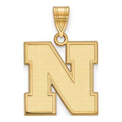 University of Nebraska 10K Yellow Gold Medium Letter N Pendant