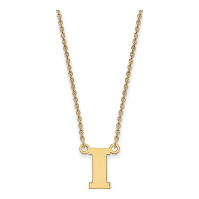 University of Iowa 10K Yellow Gold Small Letter I Pendant Necklace