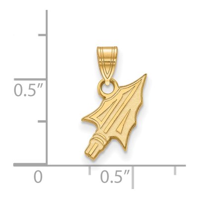 Florida State University 10K Yellow Gold Arrow Small Pendant – view 2