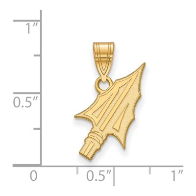 Florida State University 10K Yellow Gold Medium Arrow Pendant – view 2