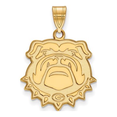University of Georgia 10K Yellow Gold Large Bulldog Pendant
