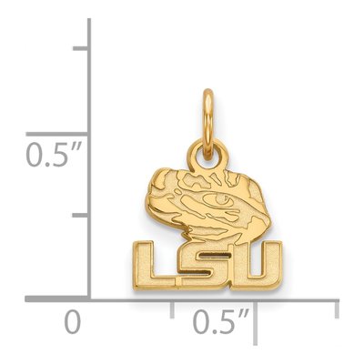 Louisiana State University 10K Yellow Gold LSU Tigers Extra Small Pendant – view 2