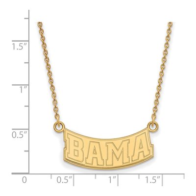 University of Alabama 10K Yellow Gold Small Pendant Necklace – view 2