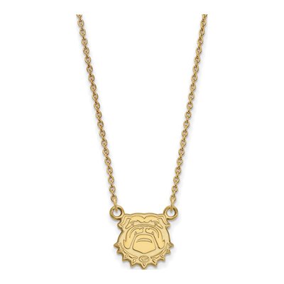 University of Georgia 10K Yellow Gold Small UGA Bulldog Pendant Necklace