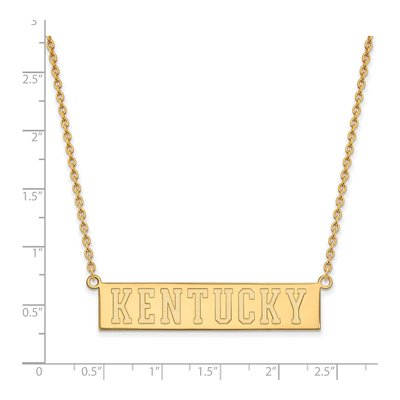 University of Kentucky 10K Yellow Gold Large Bar Necklace – view 2
