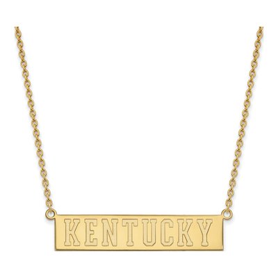 University of Kentucky 10K Yellow Gold Large Bar Necklace