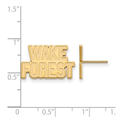 Wake Forest University 10K Yellow Gold Small Stud Earrings – view 2
