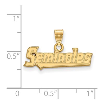 Florida State University 10K Yellow Gold Seminoles Script Small Pendant – view 2