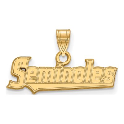 Florida State University 10K Yellow Gold Seminoles Script Small Pendant