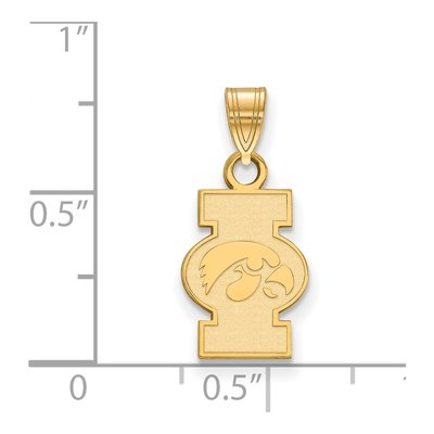 University of Iowa 10K Yellow Gold Small Pendant – view 2