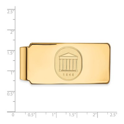 10K Yellow Gold Logoart University Of Mississippi 1848 Crest Money Clip – view 2