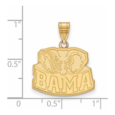 University of Alabama 10K Yellow Gold Medium Elephant Pendant – view 2