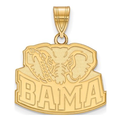University of Alabama 10K Yellow Gold Medium Elephant Pendant