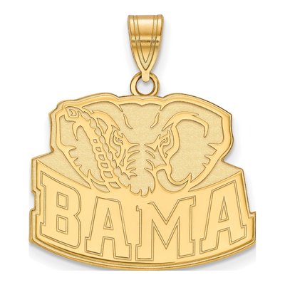 University of Alabama 10K Yellow Gold Elephant Large Pendant