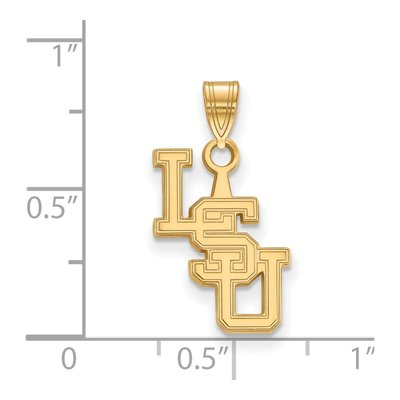 Louisiana State University 10K Yellow Gold L-S-U Small Pendant – view 2