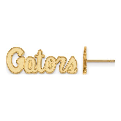University of Florida 10K Yellow Gold Gators Script Stud Earrings