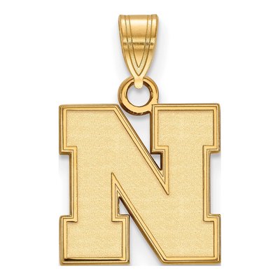 University of Nebraska 10K Yellow Gold Small Letter N Pendant