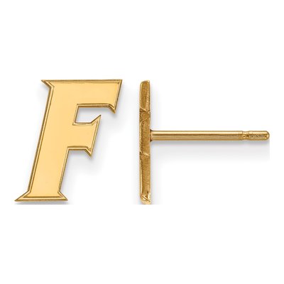 University of Florida 10K Yellow Gold Letter F Stud Earrings