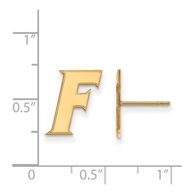 University of Florida 10K Yellow Gold Of Letter F Stud Earrings – view 2