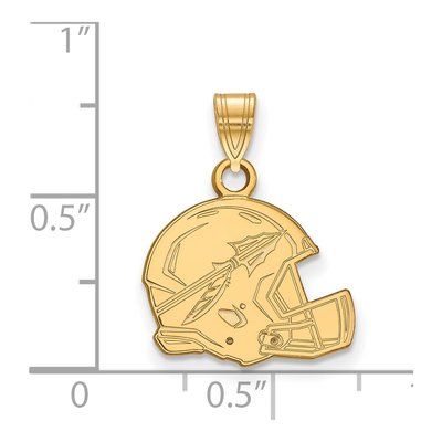 Florida State University 10K Yellow Gold Medium Football Helmet Pendant – view 2