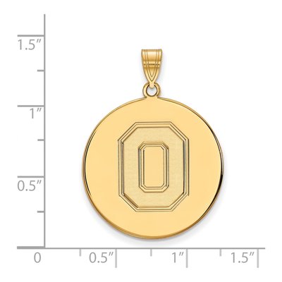 Ohio State University 10K Yellow Gold Buckeyes Extra Large Letter O Pendant – view 2