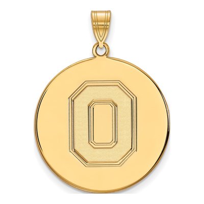 Ohio State University 10K Yellow Gold Buckeyes Extra Large Letter O Pendant