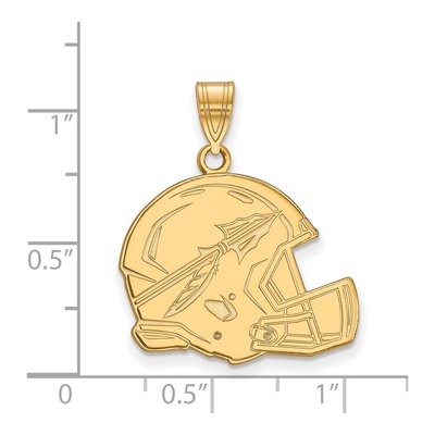 Florida State University 10K Yellow Gold Arrow Large Football Helmet Pendant – view 2