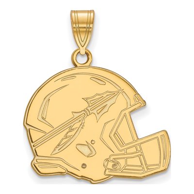 Florida State University 10K Yellow Gold Arrow Large Football Helmet Pendant