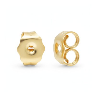 14K Yellow Gold Friction Earring Backs (1 Pair) – view 2