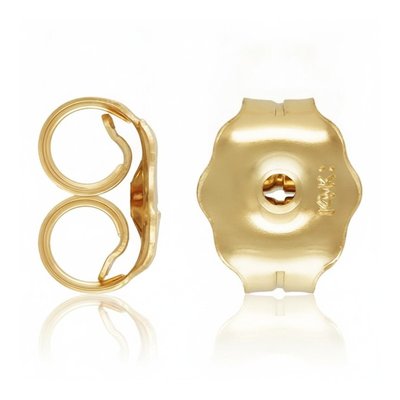 14K Yellow Gold Friction Earring Backs (1 Pair)
