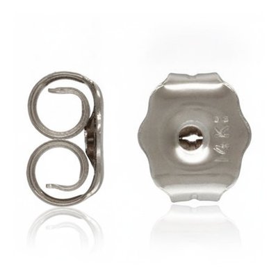 14K White Gold Friction Earring Backs (1 Pair)