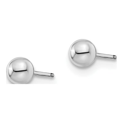 14K White Gold Ball Stud Earrings – view 3