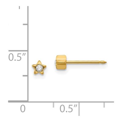 Stainless Steel Crystal Star Stud Earrings – view 4