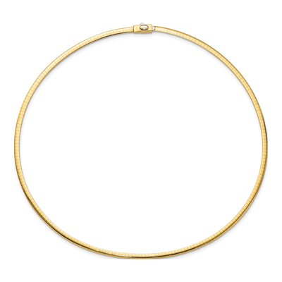 14K Two-Tone Gold Reversible Omega Necklace – view 4