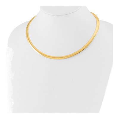14K Two-Tone Gold Reversible Omega Necklace – view 3