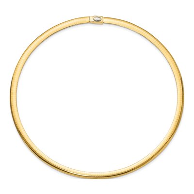 14K Two-Tone Gold Reversible Omega Necklace – view 4