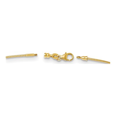 14K Yellow Gold Omega Necklace – view 4