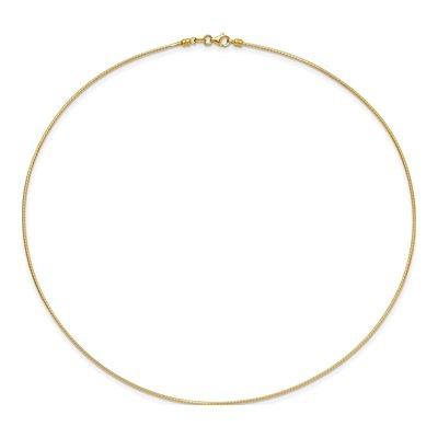 14K Yellow Gold Omega Necklace – view 5