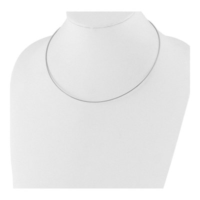 14K White Gold Omega Necklace – view 3