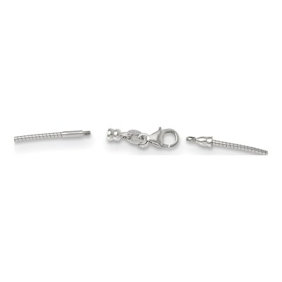 14K White Gold Omega Necklace – view 4