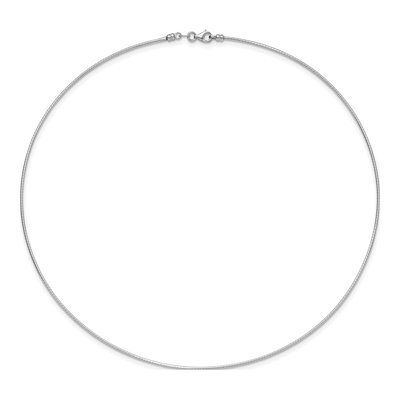14K White Gold Omega Necklace – view 5