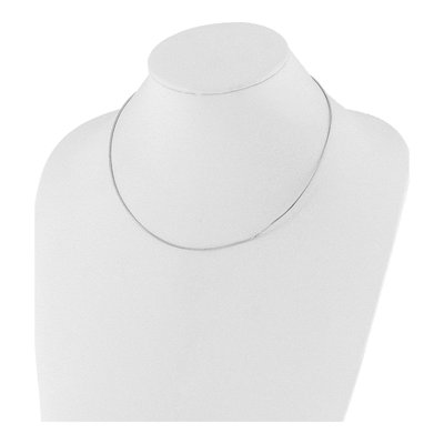 14K White Gold Detachable Omega Necklace – view 4