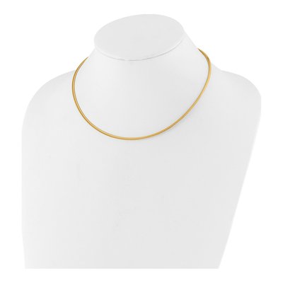 14K Two-Tone Gold Reversible Omega Necklace – view 4