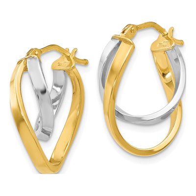 14K Yellow Gold Hoop Earrings – view 3
