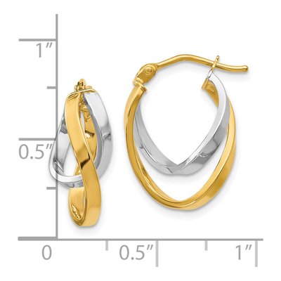 14K Yellow Gold Hoop Earrings – view 5