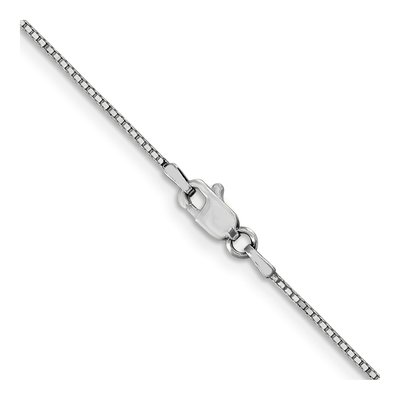 14K White Gold 0.9mm Box Chain – view 4