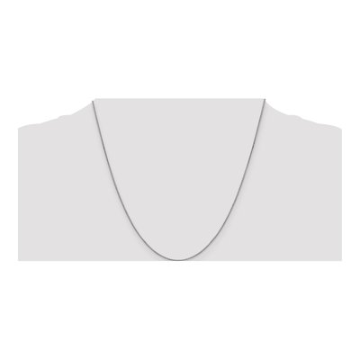 14K White Gold 0.9mm 9mm Box Chain – view 5
