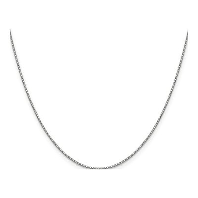 14K White Gold 0.9mm 9mm Box Chain – view 3
