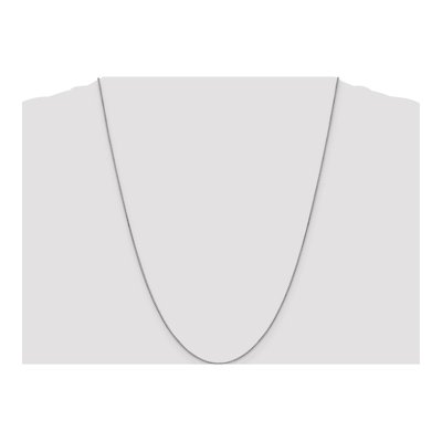 14K White Gold 0.9mm 9mm Box Chain – view 5